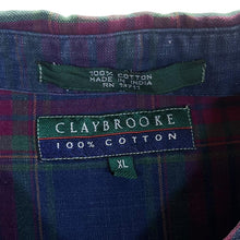 Load image into Gallery viewer, Vintage Claybrooke Tartan Plaid Check Long Sleeve Button-Up Cotton Shirt
