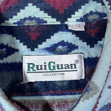Load image into Gallery viewer, Vintage 90&#39;s Rui Guan Aztec Crazy Patterned Long Sleeve Flannel Shirt
