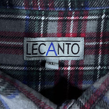 Load image into Gallery viewer, Vintage Lecanto Grey Red Plaid Check Long Sleeve Cotton Flannel Shirt
