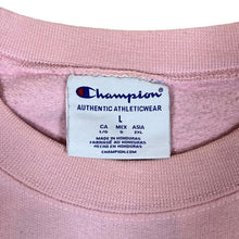 Load image into Gallery viewer, Champion UNCW College Spellout Graphic Pink Crewneck Sweatshirt
