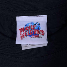 Load image into Gallery viewer, Early 00's Planet Hollywood "Paris" Souvenir Logo Graphic Black Short Sleeve T-Shirt
