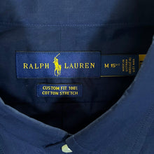 Load image into Gallery viewer, RALPH LAUREN &quot;Custom Fit 100% Cotton Stretch&quot; Mini Logo Short Sleeve Button-Up Shirt
