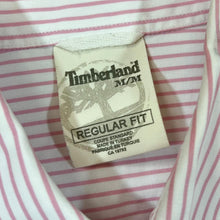 Load image into Gallery viewer, TIMBERLAND &quot;Regular Fit&quot; Pink White Striped Cotton Long Sleeve Button-Up Shirt
