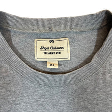 Load image into Gallery viewer, NIGEL CABOURN &quot;The Army Gym&quot; Logo Spellout Graphic Short Sleeve Grey T-Shirt
