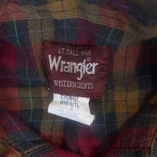 Load image into Gallery viewer, Vintage 90&#39;s Wrangler Western Pearl Snap Plaid Check Flannel Cotton Long Sleeve Shirt
