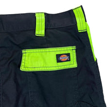 Load image into Gallery viewer, DICKIES Workwear Black Green Hi-Vis Skater Cotton Shorts
