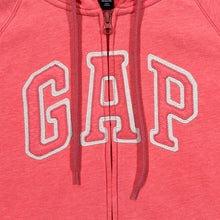 Load image into Gallery viewer, GAP Classic Embroidered Big Logo Spellou Salmon Pink Zip Hoodie
