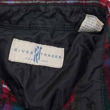 Load image into Gallery viewer, Vintage RIVER TRADER Lumberjack Tartan Plaid Check Acrylic Long Sleeve Flannel Shirt

