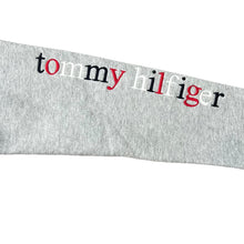 Load image into Gallery viewer, TOMMY HILFIGER Embroidered Sleeve Spellout Grey Zip Hoodie
