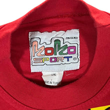 Load image into Gallery viewer, Vintage 90's KOKO Sport Bold Multi Colour Spellout Graphic Red Cotton T-Shirt
