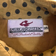 Load image into Gallery viewer, Vintage American B System Polka Dot Brown Cowboy Western Long Sleeve Shirt
