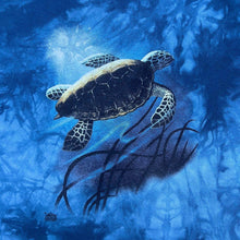 Load image into Gallery viewer, Vintage The Mountain "Mote Aquarium" Sarasota Florida Turtle Blue Tie Dye T-Shirt
