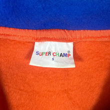 Load image into Gallery viewer, Vintage 90&#39;s SUPER CHAMP Colour Block 1/4 Button Pullover Fleece Sweatshirt
