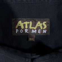 Load image into Gallery viewer, Vintage Atlas For Men Cowboy Western Embroidered Aztec Black Cotton Long Sleeve Shirt
