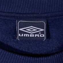 Load image into Gallery viewer, Early 00&#39;s Umbro Classic Embroidered Mini Logo Navy Blue Crewneck Sweatshirt
