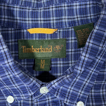 Load image into Gallery viewer, Vintage Timberland Classic Blue Check Short Sleeve Button-Up Shirt
