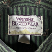 Load image into Gallery viewer, Vintage Wrangler Rugged Wear Duck Patterned Long Sleeve Button-Up Cotton Shirt
