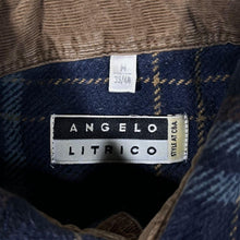 Load image into Gallery viewer, Vintage Angelo Litrico Blue Mix Plaid Check Long Sleeve Flannel Cotton Shirt
