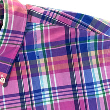 Load image into Gallery viewer, Ralph Lauren Pink Multi Plaid Check Short Sleeve Button-Up Cotton Shirt
