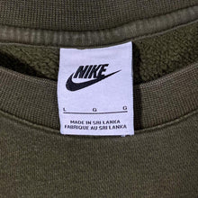 Load image into Gallery viewer, Nike Classic Embroidered Mini Logo Khaki Green Crewneck Sweatshirt
