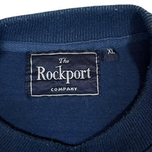 Load image into Gallery viewer, Vintage ROCKPORT Embroidered Big Spellout Heavy Cotton Navy Blue T-Shirt
