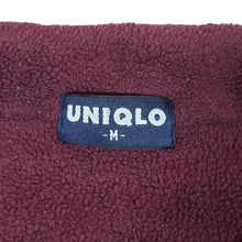 Load image into Gallery viewer, UNIQLO Classic Burgundy Basic 1/4 Zip Pullover Fleece Sweatshirt
