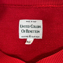 Load image into Gallery viewer, Vintage UNITED COLORS OF BENETTON Made In Italy Embroidered Mini Logo Red Sweatshirt
