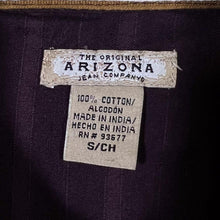 Load image into Gallery viewer, Arizona Jeans Co. Burgundy Maroon Striped Cowboy Western Popper Cotton Shirt
