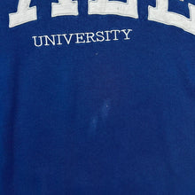 Load image into Gallery viewer, YALE UNIVERSITY Embroidered Big College Spellout Blue Crewneck Sweatshirt
