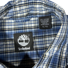 Load image into Gallery viewer, Timberland Blue White Yellow Check Cotton Long Sleeve Button-Up Shirt

