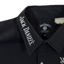 Load image into Gallery viewer, Jack Daniels (2008) Embroidered Logo Cowboy Western Popper Long Sleeve Shirt
