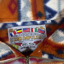 Load image into Gallery viewer, Vintage 2ND IMPULSE &quot;Polar&quot; Crazy Patterned 1/4 Zip Pullover Fleece Sweatshirt

