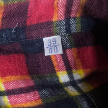 Load image into Gallery viewer, Vintage Red Black Yellow White Plaid Check Long Sleeve Flannel Shirt
