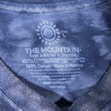 Load image into Gallery viewer, The Mountain Native American Graphic Blue Tie Dye Cotton T-Shirt
