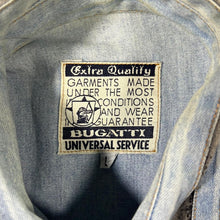 Load image into Gallery viewer, Vintage Bugatti Universal Service Cowboy Western Leather Panel Long Sleeve Shirt
