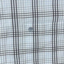 Load image into Gallery viewer, Early 00&#39;s Timberland White Blue Check Short Sleeve Cotton Shirt
