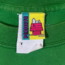 Load image into Gallery viewer, Vintage Peanuts Snoopy Embroidered Character Green Cotton T-Shirt
