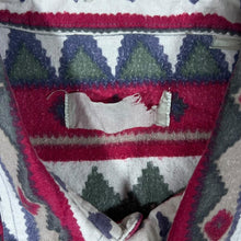 Load image into Gallery viewer, Vintage Aztec Crazy Abstract Patterned Multi Colour Long Sleeve Flannel Shirt
