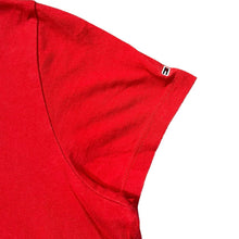 Load image into Gallery viewer, Tommy Jeans Tommy Hilfiger Logo Spellout Graphic Striped Trim Cotton T-Shirt
