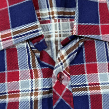 Load image into Gallery viewer, Vintage 80&#39;s JOSS Blue Red White Plaid Check Long Sleeve Cotton Shirt
