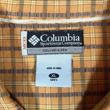 Load image into Gallery viewer, COLUMBIA XCO Orange Grey Check Cotton Short Sleeve Shirt
