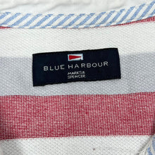 Load image into Gallery viewer, BLUE HARBOUR Marks &amp; Spencer Multi Striped Long Sleeve Polo Shirt
