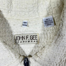Load image into Gallery viewer, Vintage John F. Gee Loop Tab White Hippy Long Sleeve Cotton Flannel Shirt
