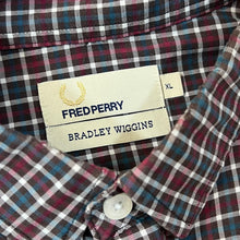Load image into Gallery viewer, FRED PERRY x BRADLEY WIGGINS Classic Check Embroidered Pocket Logo Mod Long Sleeve Cotton Shirt
