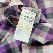 Load image into Gallery viewer, Boss Orange Hugo Boss Purple White Plaid Check Long Sleeve Cotton Shirt
