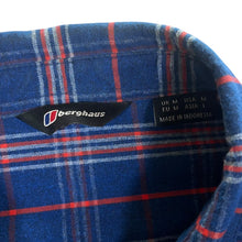 Load image into Gallery viewer, Berghaus Classic Blue Red Plaid Check Polyamide Long Sleeve Flannel Shirt
