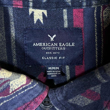 Load image into Gallery viewer, American Eagle Outfitters Aztec Patterned Long Sleeve Cotton Button-Up Shirt
