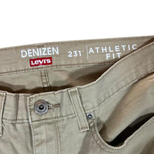 Load image into Gallery viewer, LEVI&#39;S DENIZEN &quot;231 Athletic Fit&quot; Beige Straight Leg Trousers Jeans
