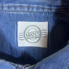 Load image into Gallery viewer, Vintage Man's World Cowboy Western Blue Denim Button Long Sleeve Shirt
