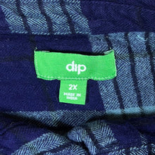 Load image into Gallery viewer, DIP Classic Navy Teal Plaid Check Long Sleeve Cotton Flannel Shirt
